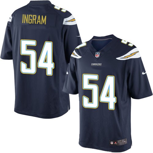 Men's Limited Melvin Ingram Nike Jersey Navy Blue Home - #54 NFL Los Angeles Chargers
